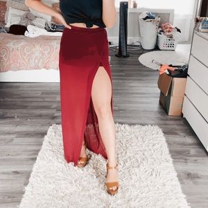 Showpo Maxi Slit Skirt